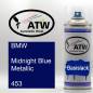 Preview: BMW, Midnight Blue Metallic, 453: 400ml Sprühdose, von ATW Autoteile West.